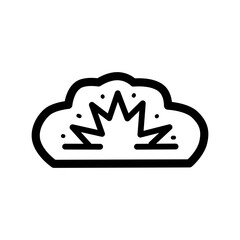 Explosion vector icon. Isolated on on white background