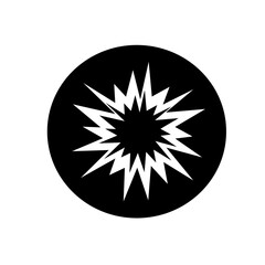 Explosion vector icon. Isolated on on white background