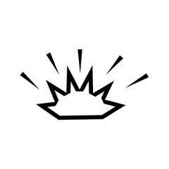 Explosion vector icon. Isolated on on white background
