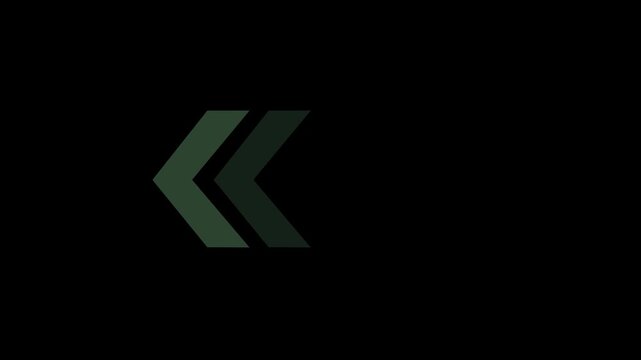 Abstract left directional arrow technology animated background. Futuristic technology digital abstract background concept. arrow loop animation left direction concept, 4K