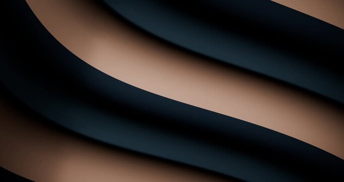 Abstract Flowing Wave Background in Dark Blue and Bronze Tones with Smooth Motion Ramp and Seamless Hold Loop