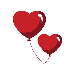 Heart shape ballon vector
