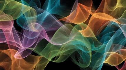 Fototapeta premium Abstract rainbow smoke swirls