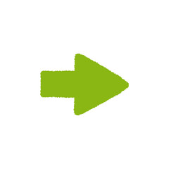 右向き矢印 手描き パステル アイコン イラスト