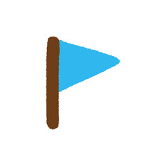 旗 手描き パステル プログラミング アイコン イラスト