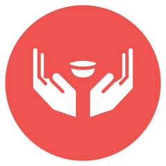 Obraz premium Alms icon vector image. Can be used for Homeless.