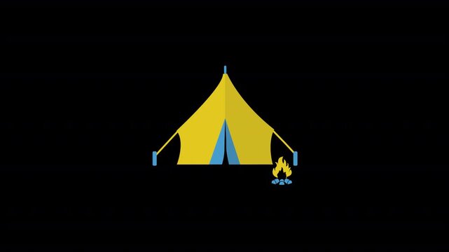 camping in the night
