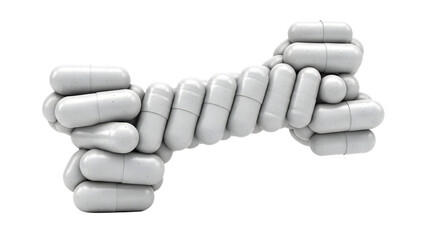 White dog bone shaped chew toy made of plastic for pet entertainment and training