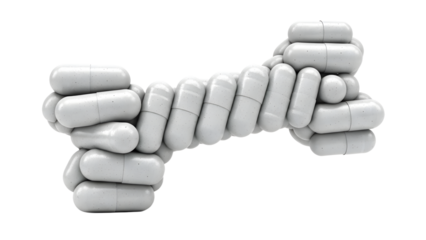 White dog bone shaped chew toy made of plastic for pet entertainment and training