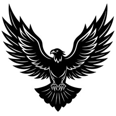 Obraz premium Majestic Eagle Wings Spread Silhouette”