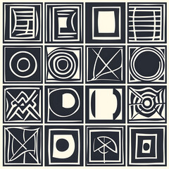 Tile or carpet pattern background with decorative, symmetrical elements. Ideal for wallpaper, textiles, or digital design projects.