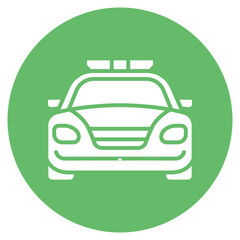 Patrol Car icon vector image. Can be used for Public Services. © SAMDesigning
