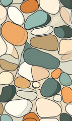 Tile or carpet pattern background with decorative, symmetrical elements. Ideal for wallpaper, textiles, or digital design projects.