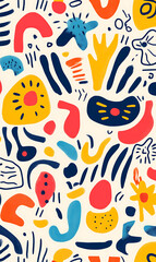 Tile or carpet pattern background with decorative, symmetrical elements. Ideal for wallpaper, textiles, or digital design projects.