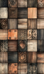 Tile or carpet pattern background with decorative, symmetrical elements. Ideal for wallpaper, textiles, or digital design projects.