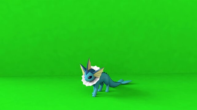 3D Vapor eon Water Creature Animation With Realistic Textures And Smooth Motion For Gaming Fantasy And Digital Media Use