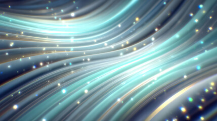 Blue and white striped background with a lot of stars. The stars are scattered all over the background, creating a sense of movement and energy. Scene is dynamic and lively