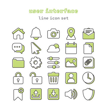 User Interface simple Line Icon Set