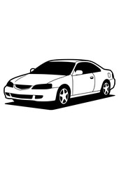 Fototapeta premium Elegant Automotive Car Silhouette Illustration – CS015