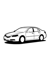 Fototapeta premium Modern Professional Car Silhouette Illustration – CS030