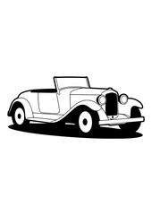 Obraz premium Classic High Resolution Car Silhouette Vector Design – CS028