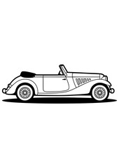 Obraz premium Classics Minimal Automotive Car Silhouette – CS025