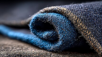Textured denim with visible twill pattern high resolution photo