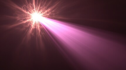 Vibrant pink and purple light phenomenon illuminating darkness with ethereal glow visual.
