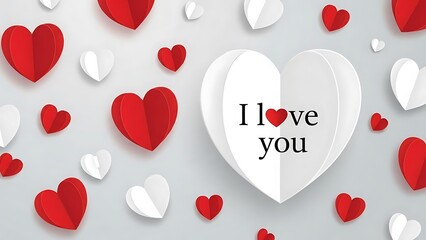 Expression of love with hearts illustration