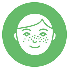 Obraz premium Freckles icon vector image. Can be used for Dermatology.
