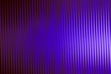 Glass ripple texture with dark gradient background and vivid purple, blue, and lilac light streaks. Futuristic distortion, moody abstract glow, reeded vertical blur. Vector illustration