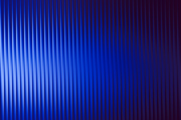 Glass ripple texture with dark gradient background and vivid orange, blue, and lilac light streaks. Futuristic distortion, moody abstract glow, reeded vertical blur. Vector illustration