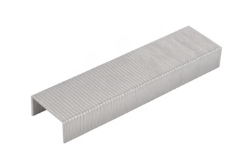 Silver metal staples for office fastening tasks