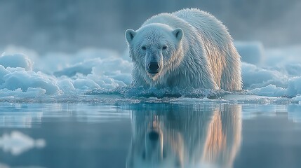 Wildlife photography of polar bear high resolution photo