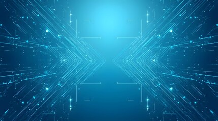 An abstract futuristic technological background featuring intricate glowing digital lines and ethereal soft gradients, dominated by serene blue and cyan tones