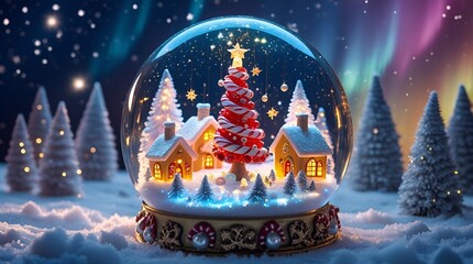 christmas tree in the snow