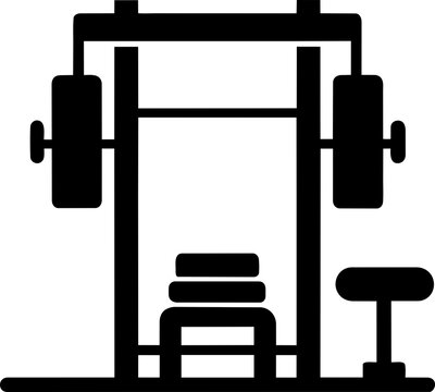 Smith machine gym equipment icon for strength training and bodybuilding