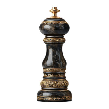 Ornate chess queen isolated on transparent background
