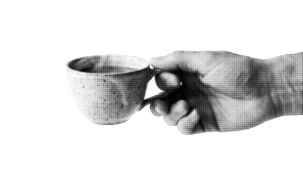 Halftone Fist Illustration with Dotted Texture for Graphic Design