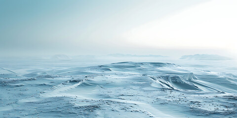 Icy Snow-Covered Landscape