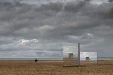 The beaches of Deauville in Normandy