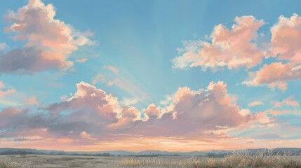 Inspiring cloud art: letters formed by clouds over a calm horizon