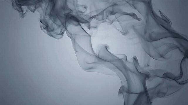 Abstract smoke patterns on gray background