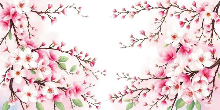 Intricate, watercolor-style blossoms & vines in soft pastels,  art,  textile