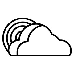 Rainbow vector icon. Weather icon line style. perfect use for logo, presentation, website, and more. modern icon design outline style 