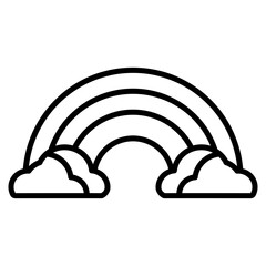 Rainbow vector icon. Weather icon line style. perfect use for logo, presentation, website, and more. modern icon design outline style 