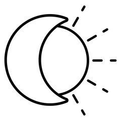 Lunar eclipse vector icon. Weather icon line style. perfect use for logo, presentation, website, and more. modern icon design outline style 