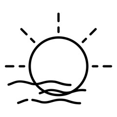 Sunset vector icon. Weather icon line style. perfect use for logo, presentation, website, and more. modern icon design outline style 