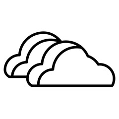Cloudy vector icon. Weather icon line style. perfect use for logo, presentation, website, and more. modern icon design outline style 
