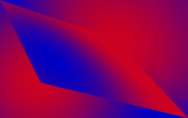 Abstract geometric background with blue and red sharp gradients